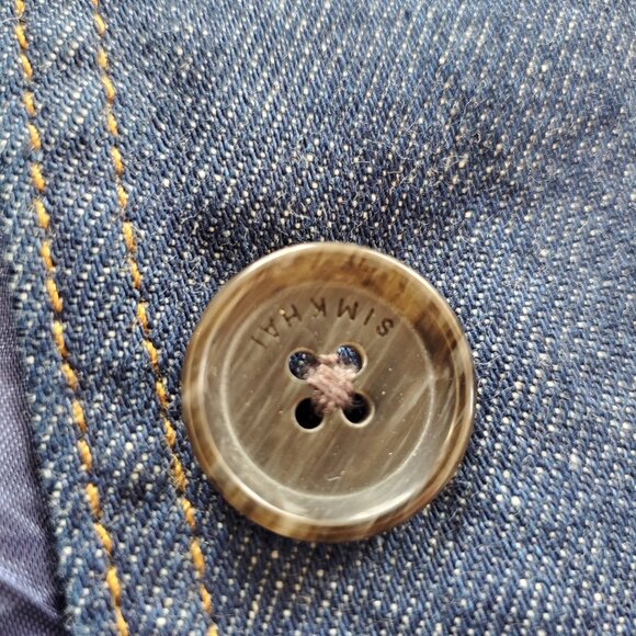 SIMKHAI ! Jasper Cinched-Waist Denim Blazer Jacket in Imperial ( US/2) - Picture 6 of 12